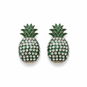 BETSEY JOHNSON - GREEN PINEAPPLE  EARINGS